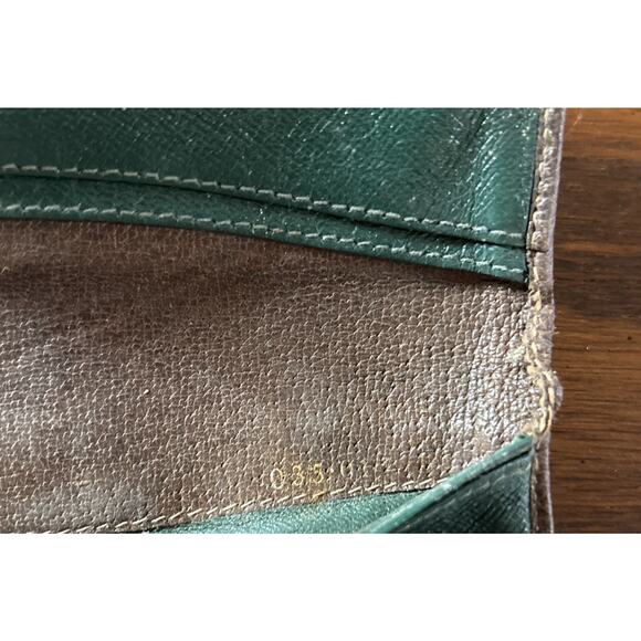 RARE Two Tone GG Logo Gucci Sherry Line Long Wallet 70s 80s - Picture 7 of 9